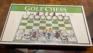 NEW Golf Chess Set Big League Promotions Novelty Chess Board Game 2001 sealed
